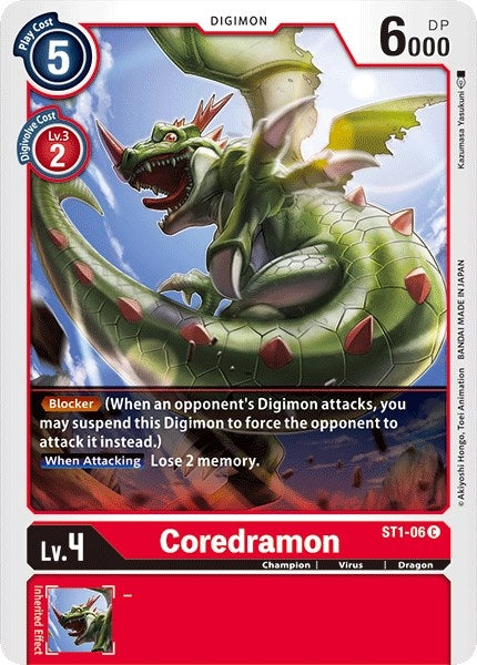 Coredramon (106) [ST-1] - Digimon Card Game Single