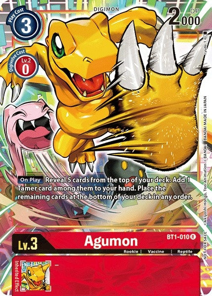 Agumon - BT1-010 (Dash Pack Ver. 1.0) (1010) [BT01-03] - Digimon Card Game Single