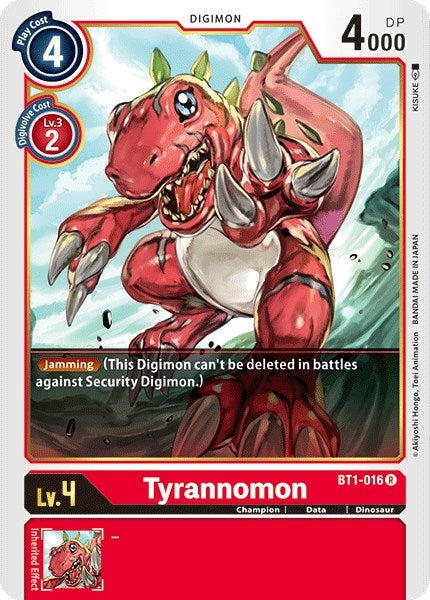 Tyrannomon (1016) [BT01-03] - Digimon Card Game Single
