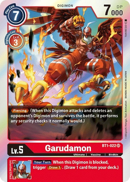 Garudamon - BT1-022 (1022) [BT01-03] - Digimon Card Game Single