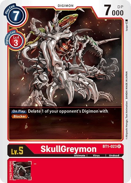 SkullGreymon (1023) [BT01-03] - Digimon Card Game Single