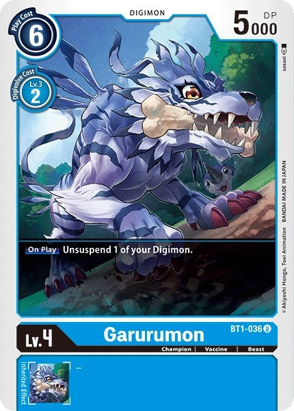 Garurumon - BT1-036 (1036) [BT01-03] - Digimon Card Game Single