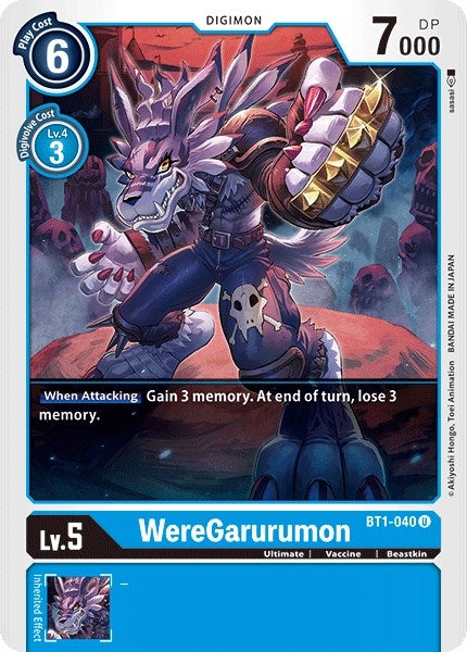 WereGarurumon - BT1-040 (1040) [BT01-03] - Digimon Card Game Single