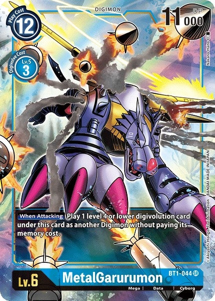MetalGarurumon - BT1-044 (Alternate Art) (1044) [BT01-03] - Digimon Card Game Single