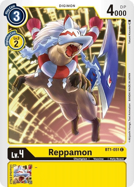 Reppamon (1051) [BT01-03] - Digimon Card Game Single