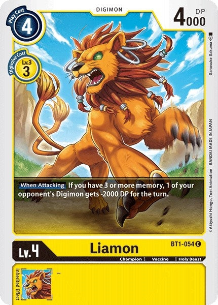 Liamon (1054) [BT01-03] - Digimon Card Game Single