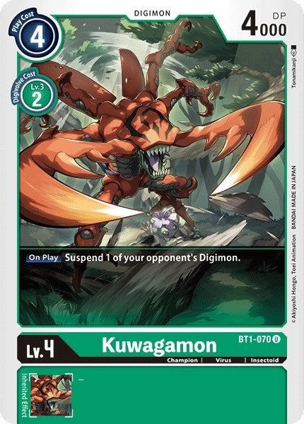 Kuwagamon (1070) [BT01-03] - Digimon Card Game Single