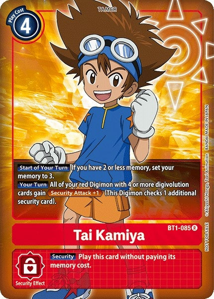 Tai Kamiya - BT1-085 (Box Topper) (1085) [BT01-03] - Digimon Card Game Single