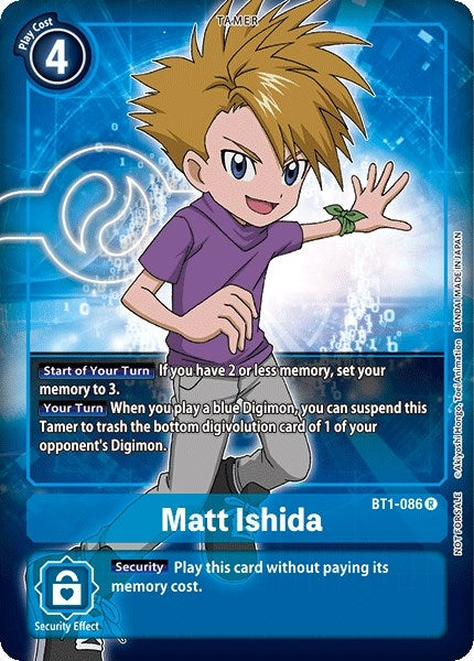 Matt Ishida - BT1-086 (Box Topper) (1086) [BT01-03] - Digimon Card Game Single