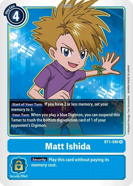 Matt Ishida - BT1-086 (1086) [BT01-03] - Digimon Card Game Single