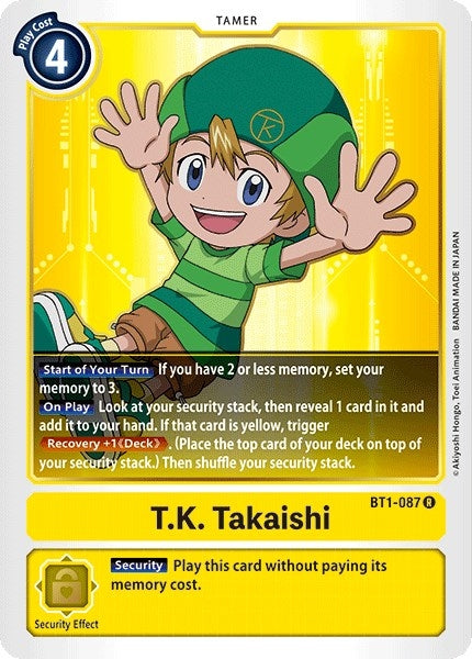 T.K. Takaishi (1087) [BT01-03] - Digimon Card Game Single