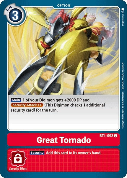 Great Tornado (1093) [BT01-03] - Digimon Card Game Single