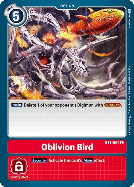 Oblivion Bird (1094) [BT01-03] - Digimon Card Game Single