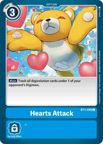 Hearts Attack (1099) [BT01-03] - Digimon Card Game Single