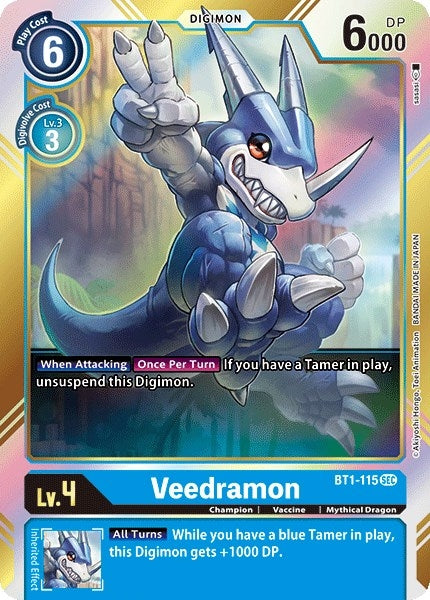 Veedramon (Secret Rare) (1115) [BT01-03] - Digimon Card Game Single