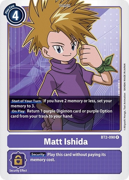 Matt Ishida - BT2-090 (2090) [BT01-03] - Digimon Card Game Single