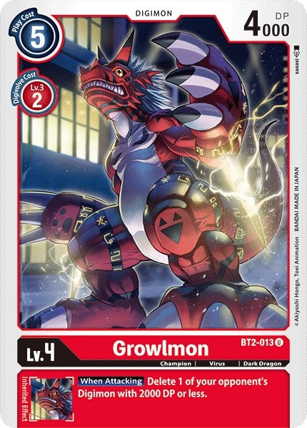 Growlmon (2013) [BT01-03] - Digimon Card Game Single