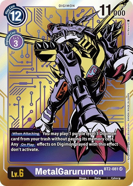 MetalGarurumon - BT2-081 (Alternate Art) (2081) [BT01-03] - Digimon Card Game Single