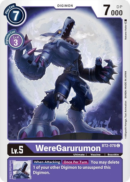 WereGarurumon - BT2-078 (2078) [BT01-03] - Digimon Card Game Single