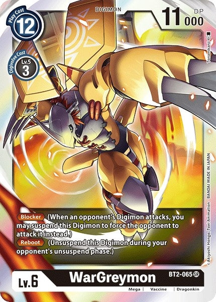WarGreymon - BT2-065 (2065) [BT01-03] - Digimon Card Game Single