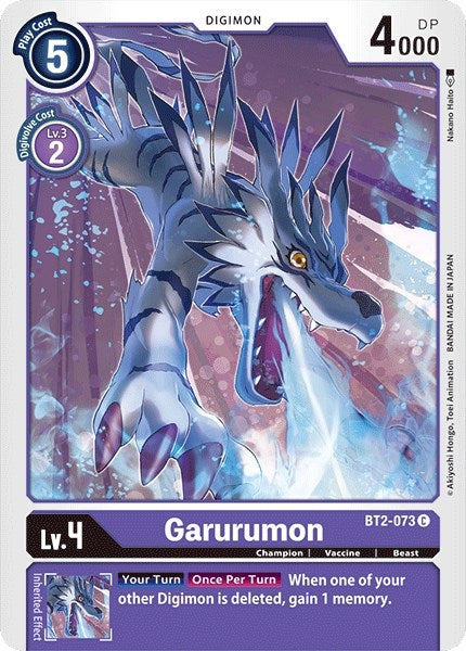 Garurumon - BT2-073 (2073) [BT01-03] - Digimon Card Game Single