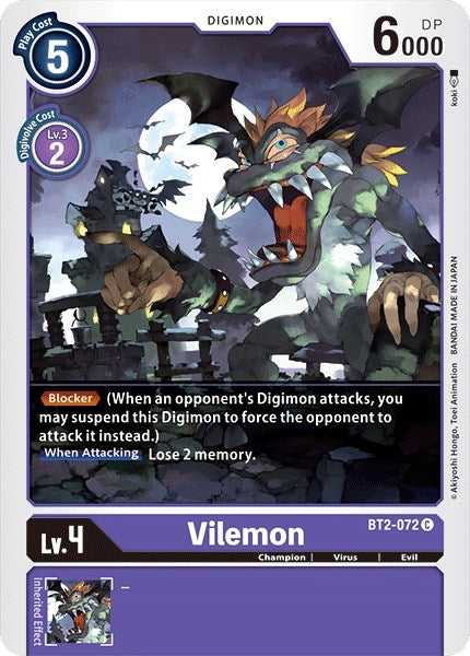 Vilemon (2072) [BT01-03] - Digimon Card Game Single