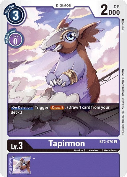 Tapirmon (2070) [BT01-03] - Digimon Card Game Single