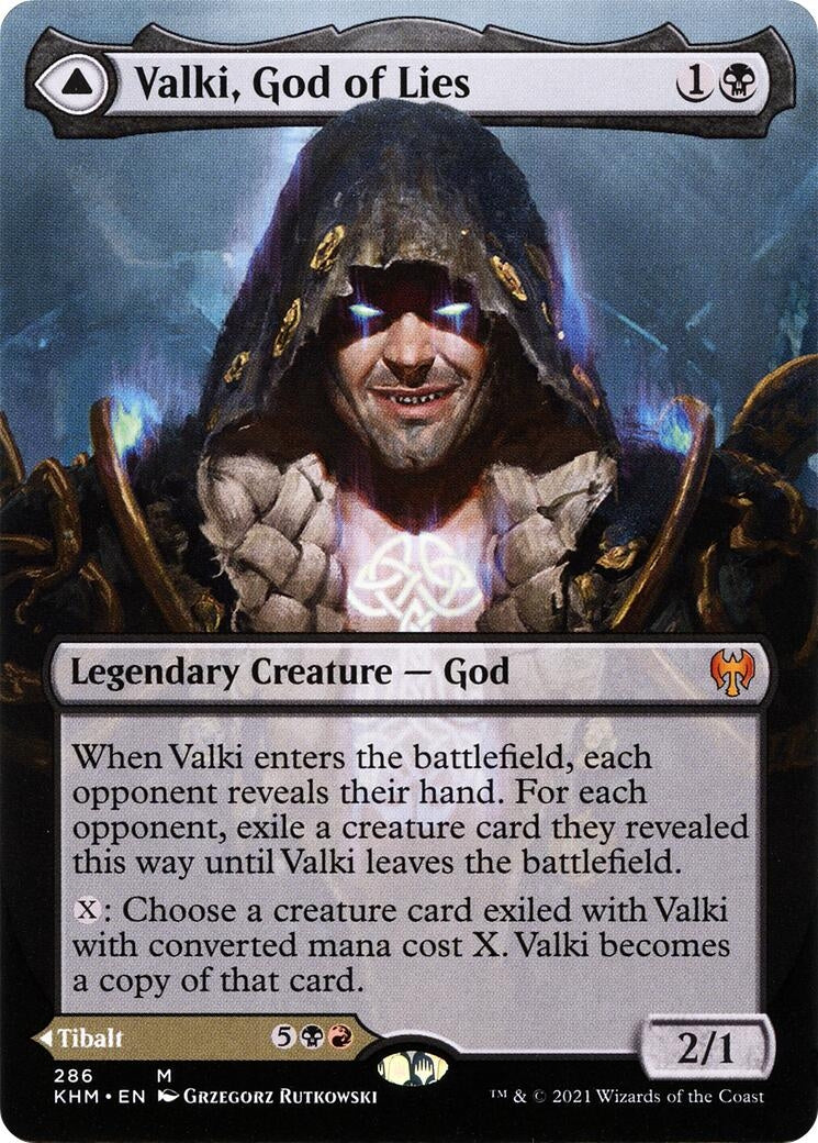 Valki God of Lies (Borderless) (286) [KHM] - MTG Single