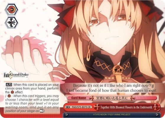 Together With Bloomed Flowers in the Underworld (75073) [FGO/S75] - Weiss Schwarz Single