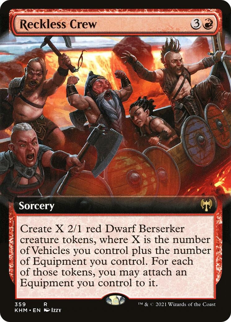 Reckless Crew (Extended Art) (359) [KHM] - MTG Single