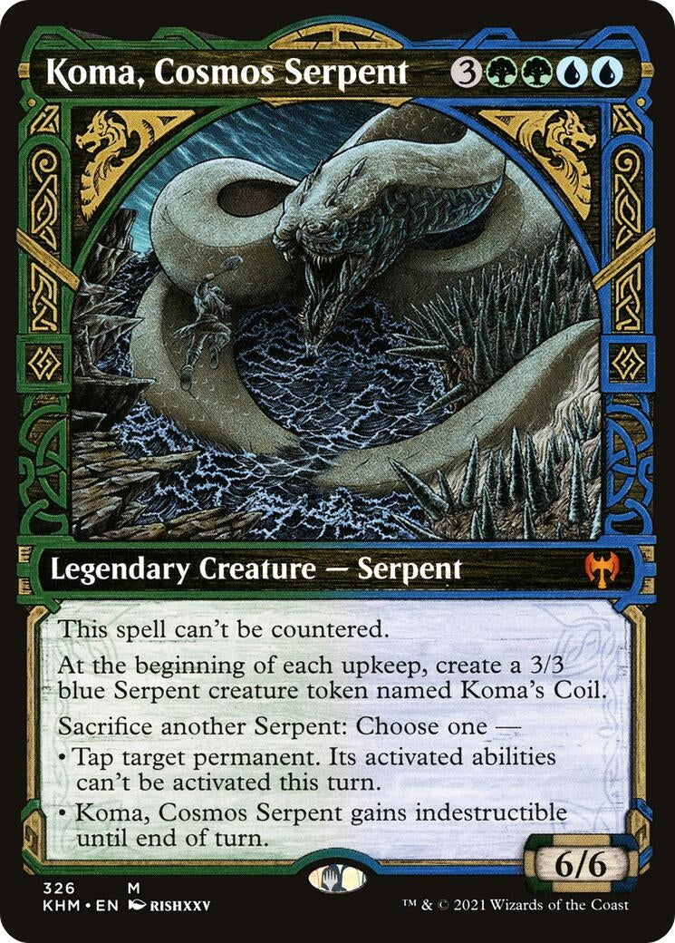 Koma Cosmos Serpent (Showcase) (326) [KHM] - MTG Single