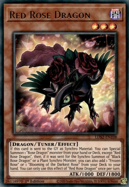 Red Rose Dragon (2108) (LDS2) - YuGiOh Single