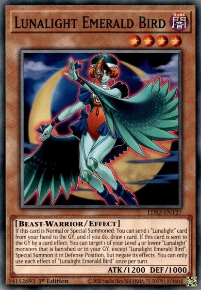 Lunalight Emerald Bird (2127) (LDS2) - YuGiOh Single