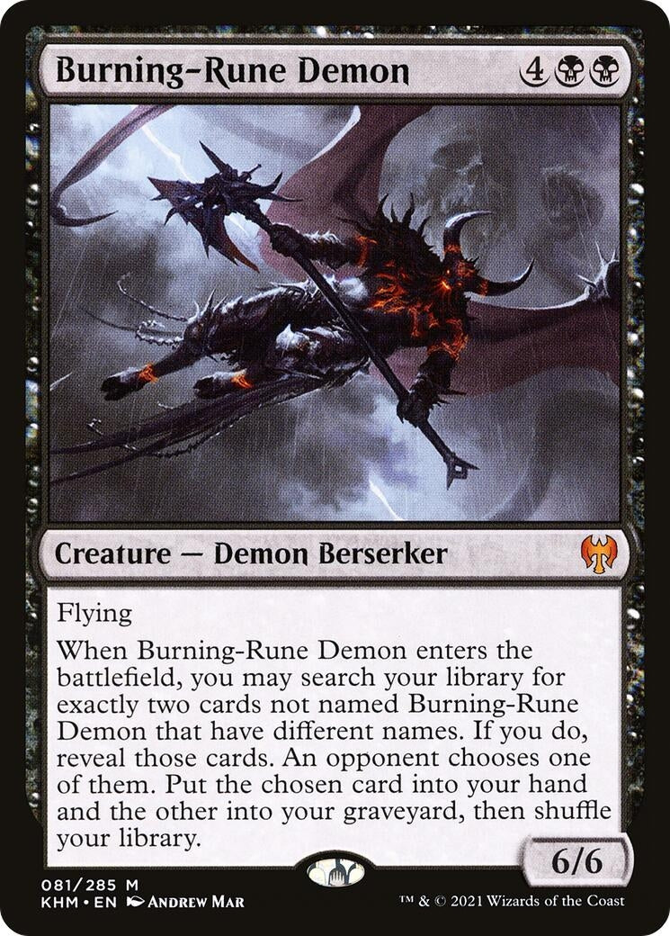 Burning-Rune Demon (81) [KHM] - MTG Single
