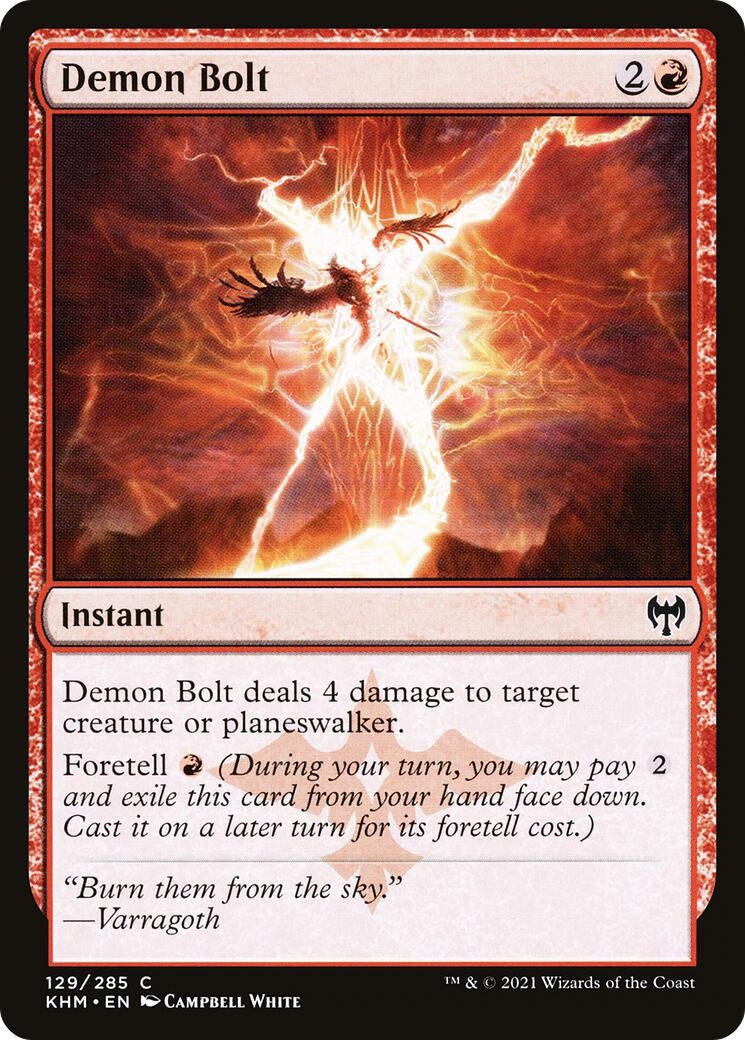 Demon Bolt (129) [KHM] - MTG Single