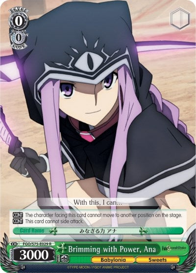Brimming with Power Ana (75029) [FGO/S75] - Weiss Schwarz Single
