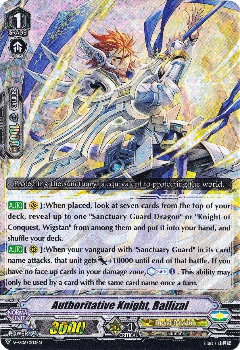 Authoritative Knight Ballizal (RRR Foil) (6003) [V-SS06] - Cardfight Vanguard Single