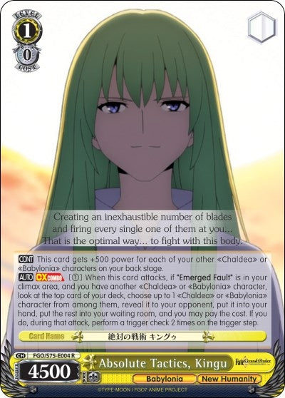 Absolute Tactics Kingu (75004) [FGO/S75] - Weiss Schwarz Single