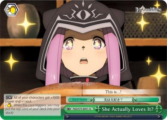 She Actually Loves It? (75051) [FGO/S75] - Weiss Schwarz Single