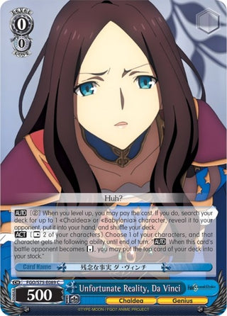 Unfortunate Reality Da Vinci (75089) [FGO/S75] - Weiss Schwarz Single