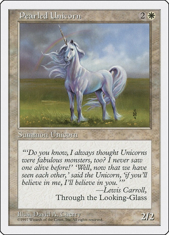 Pearled Unicorn [5ED] - MTG Single