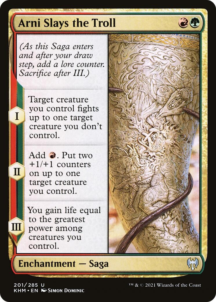 Arni Slays the Troll (201) [KHM] - MTG Single