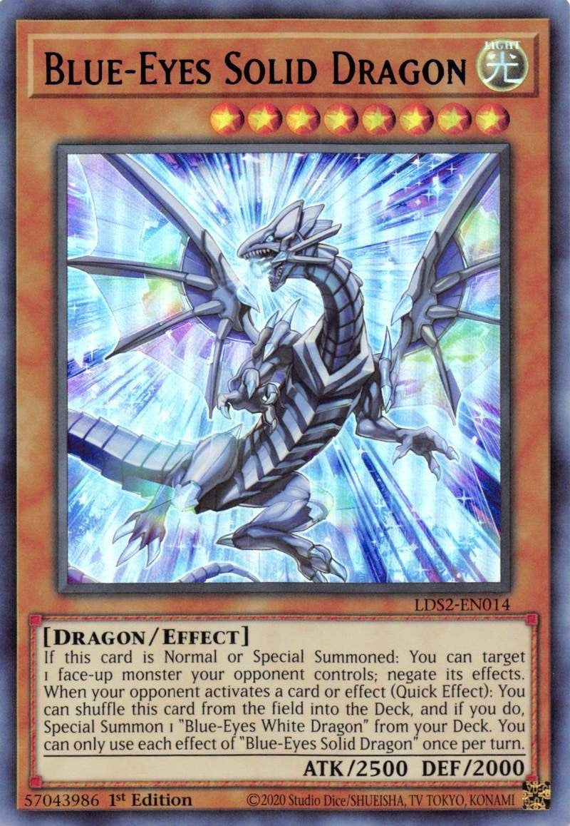 Blue-Eyes Solid Dragon (Blue) (2014) (LDS2) - YuGiOh Single