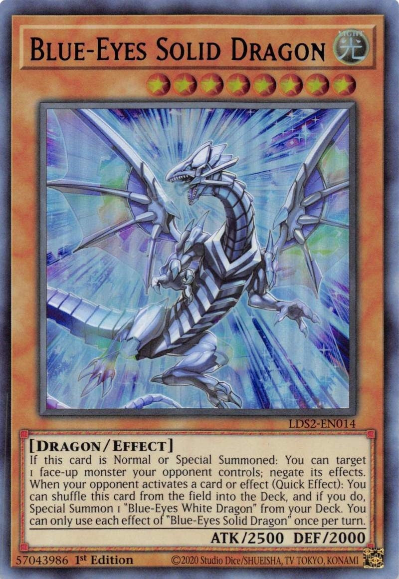 Blue-Eyes Solid Dragon (Purple) (2014) (LDS2) - YuGiOh Single