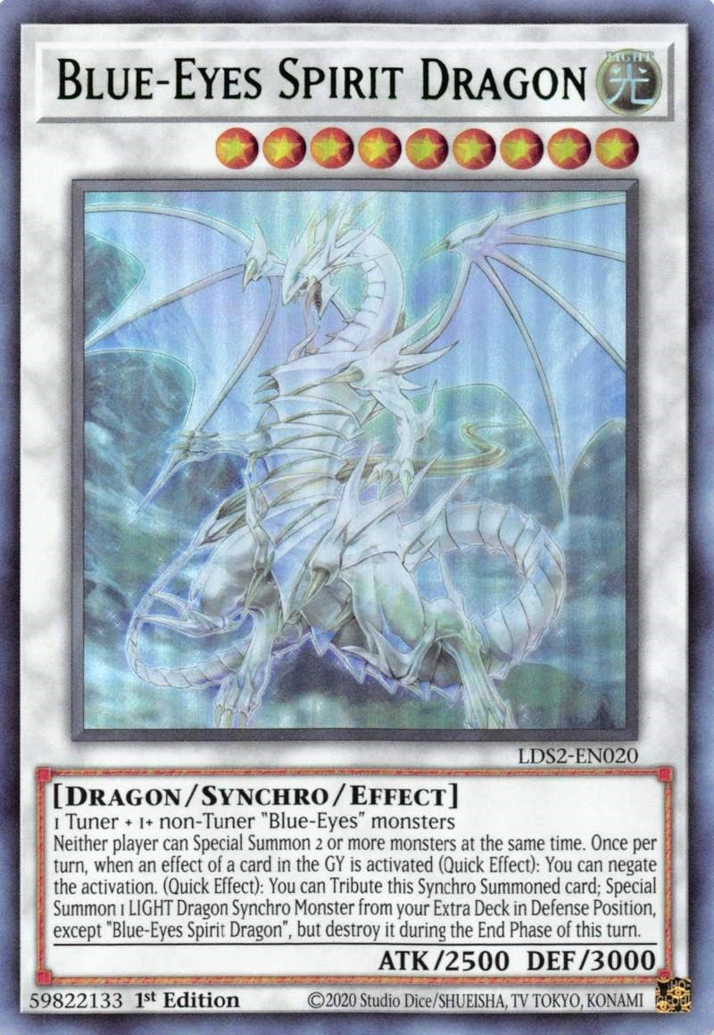 Blue-Eyes Spirit Dragon (Green) (2020) (LDS2) - YuGiOh Single