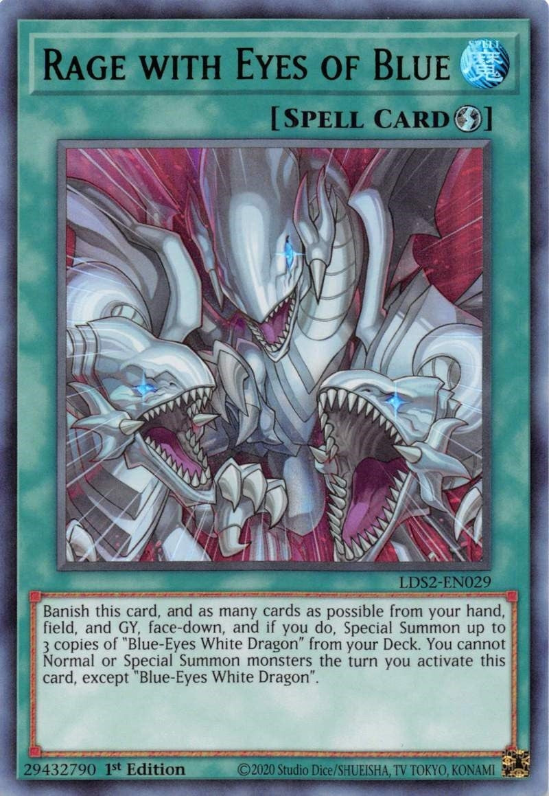 Rage with Eyes of Blue (Green) (2029) (LDS2) - YuGiOh Single