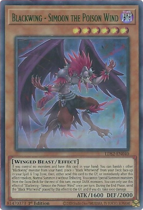 Blackwing - Simoon the Poison Wind (Green) (2040) (LDS2) - YuGiOh Single