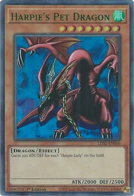 Harpie’s Pet Dragon (Green) (2066) (LDS2) - YuGiOh Single