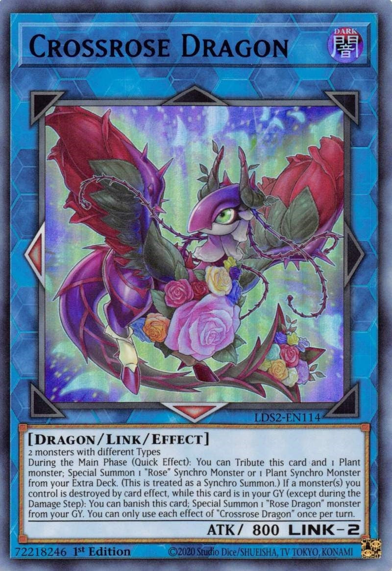 Crossrose Dragon (Blue) (2114) (LDS2) - YuGiOh Single