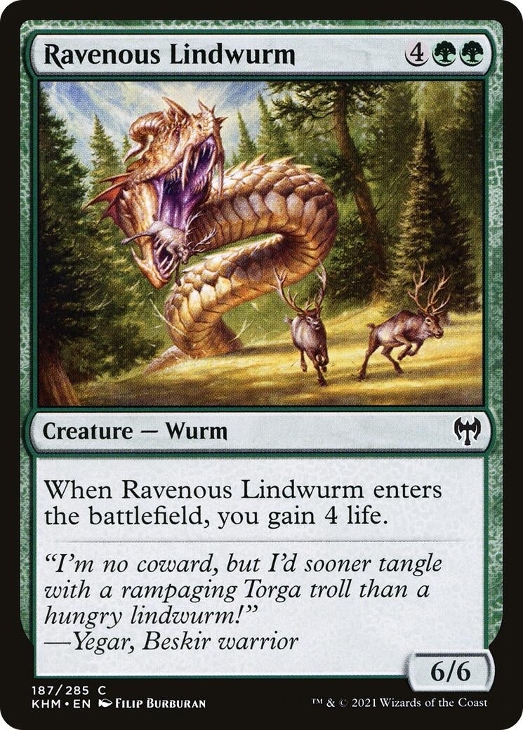 Ravenous Lindwurm (187) [KHM] - MTG Single